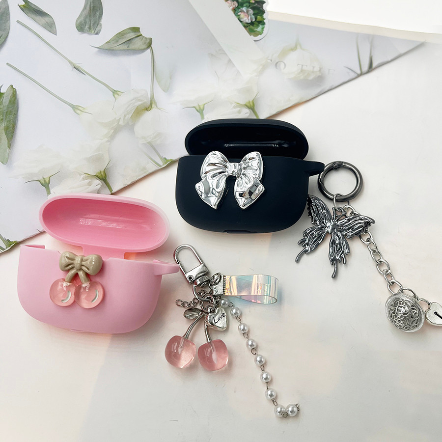 ฝาครอบหรูหราสําหรับ Redmi Buds 6 Play Case พร้อม keychian เคสหูฟังซิลิโคน Redmi Buds 6Play