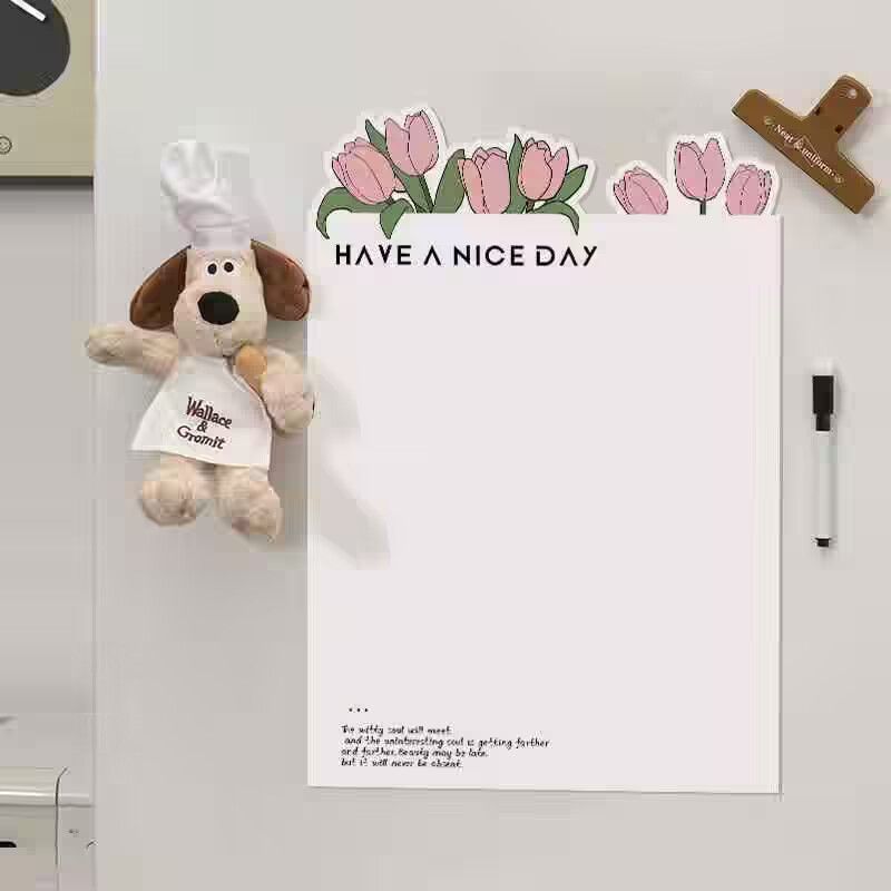 郁金香留言板磁吸小号磁吸留言板可擦写冰箱贴Tulip Message Board Magnetic Small Magnetic Message Board