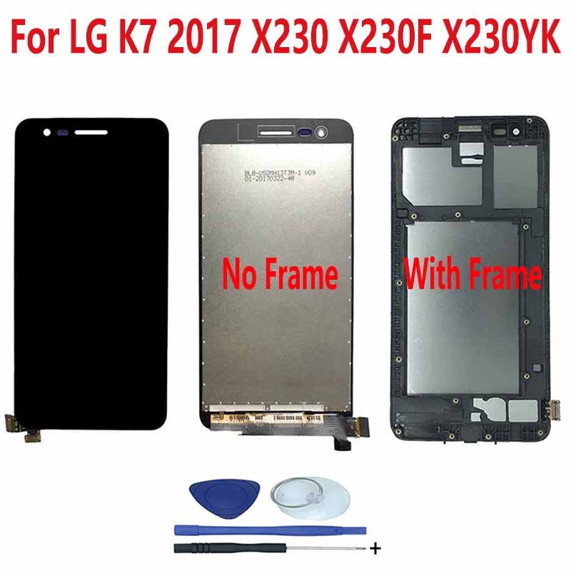 สําหรับ LG K7 2017 k7i X230 X230F X230K X230H X230DSF X230YK X230i จอแสดงผล LCD Touch Screen Digitiz