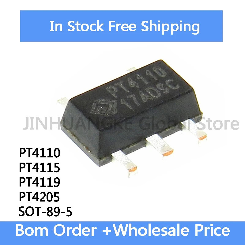 5 ชิ้น PT4110 PT4115 PT4119 PT4205 SOT89-5 5 พิน boost ชิป IC ในสต็อกขายส่ง