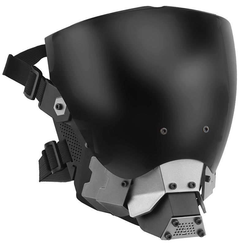 พัดลมทหาร Outdoor Cyberpunk "Commander" หน้ากากคอสเพลย์หน้ากากสไตล์ทํางานเทคโนโลยีอุปกรณ์ประกอบฉากลา