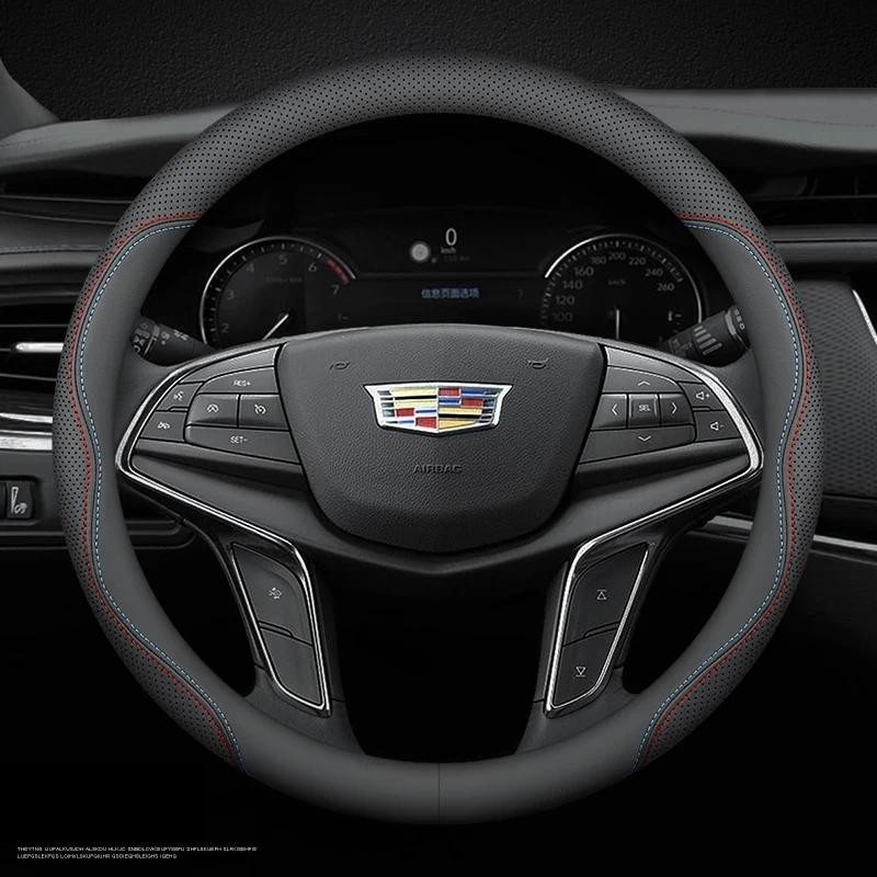 Nappa หนังพวงมาลัยรถสําหรับ cadillac ats cs srx xts ct4 ct5 ct6 LYRIQ sls xt4 xt5 xt6 chryser 300 pt