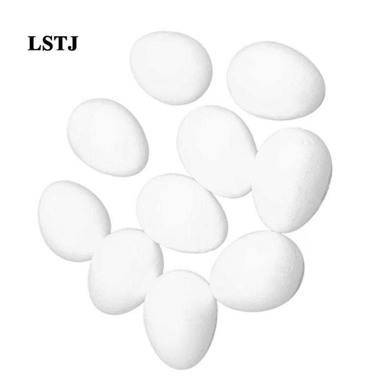 [Lstjj] 5/10/50x White Modelling Styrofoam Foam Eggs Craft สําหรับงานฝีมือศิลปะ DIY