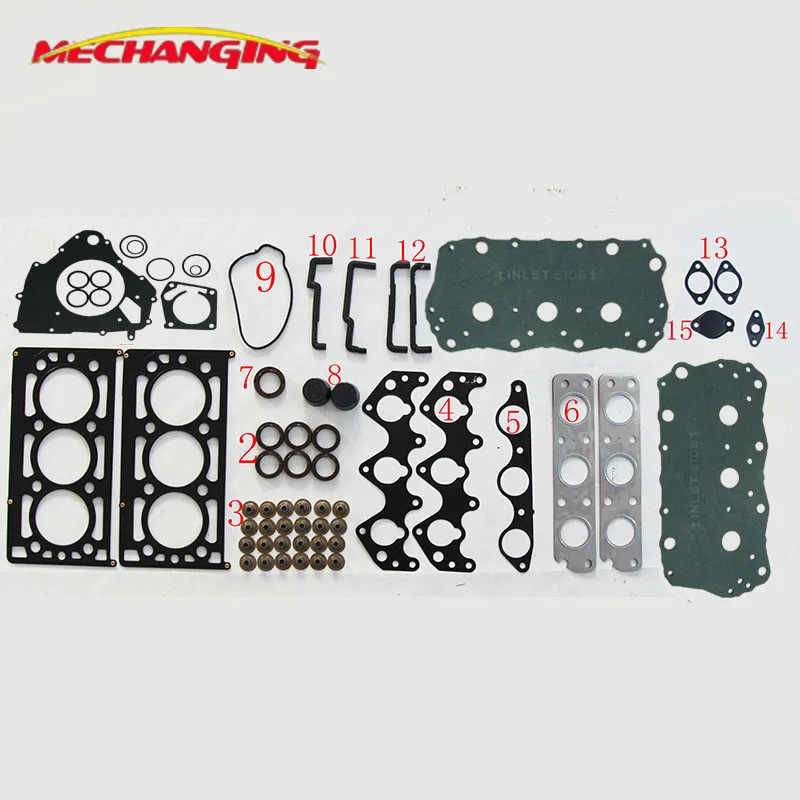 FIT MG ZT ZS ROVER 75 24V 2.5L 25K4F KV6 โลหะเครื่องยนต์ Rebuilding ชุดชุดปะเก็นฝาสูบ Mechanging