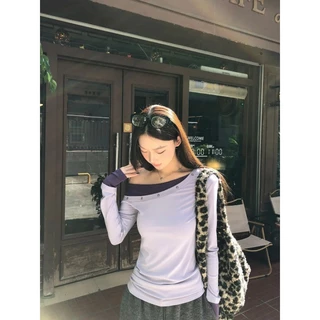 LUNA~Xเวอร์ชั่นเกาหลี แขนยาว เสื้อเชิ้ต รุ่นใหม่ สไตล์แฟชั่น