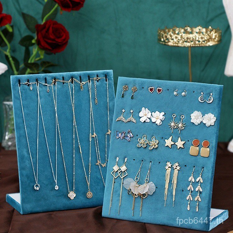 บอร์ดอุปกรณ์ประกอบฉากสร้อยคอยืนสักหลาดเครื่องประดับขนาดเล็กยืนเครื่องประดับยืนแสดงแหวนต่างหูสตั๊ดหูก