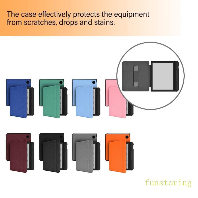 FUN กันกระแทก Ereader กรณีฝาครอบป้องกันสวมใส่ป้องกันกรณีพร้อมสายคล้องมือสําหรับ Libra สี 2024 eReade