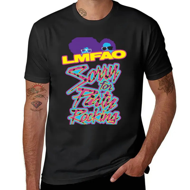 LMFAO Sorry For Party Rocking T-Shirt customizeds blacks sweat mens graphic t-shirts anime