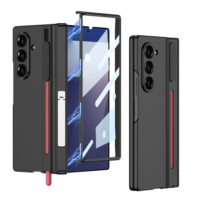 ใหม่สําหรับเคสโทรศัพท์ Samsung Galaxy Z Fold7 พร้อมฟิล์มในตัว, ขายึดช่องเสียบปากกาแบบกด Fold7, เปลือ