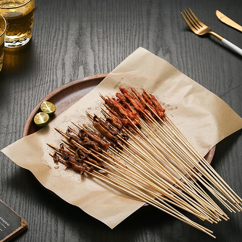 MAS 100แผ่น/ชุด กระดาษรองอบขนม bakingpaper รองอาหาร เบเกอรี่ และห่ออาหาร กระทะปิ้งย่าง ถาดอบขนม กระดาษไข - รูปที่ 4