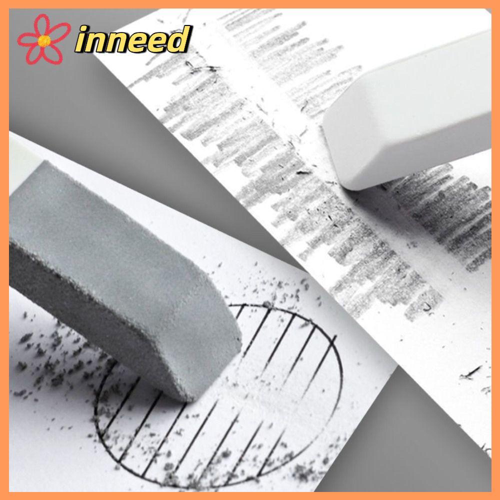 INNEED 5PCS Frosted Eraser, Traceless Matte Sand Eraser,Multi-functional Dual-use นักเรียนของขวัญปาก
