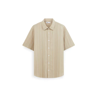 AIIZ เสื้อเชิ้ตผู้ชายแขนสั้นลายทาง AIIZ Men’s Striped Short Sleeve Shirt
