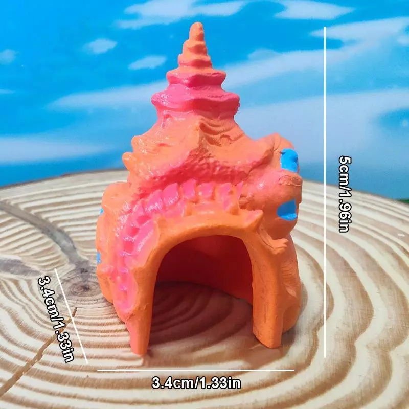 fashionapple เห็ด Conch House Aquarium ตกแต่งตู้ปลา Hiding Shelter thumbnail 8