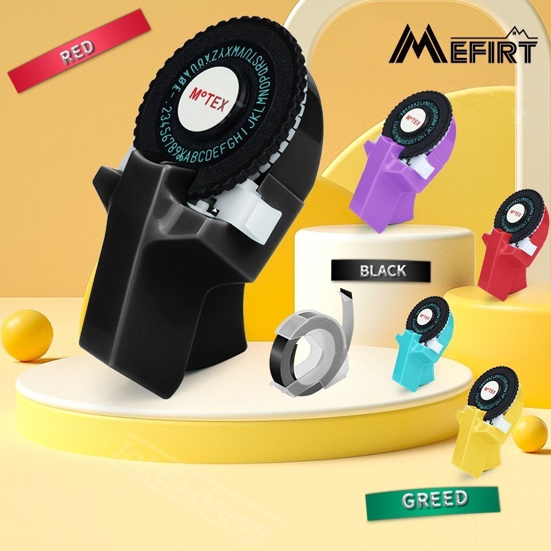 E101 3D ลายนูนเครื่องพิมพ์ดีดเครื่องติดฉลากคู่มือ Labeller สําหรับ Motex E101 ใช้งานร่วมกับ Dymo เคร