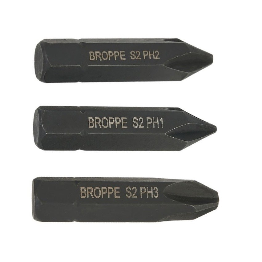 ชุดดอกไขควง Hex Shank ที่มีประสิทธิภาพสําหรับไดรเวอร์ผลกระทบ PH1 PH2 PH3