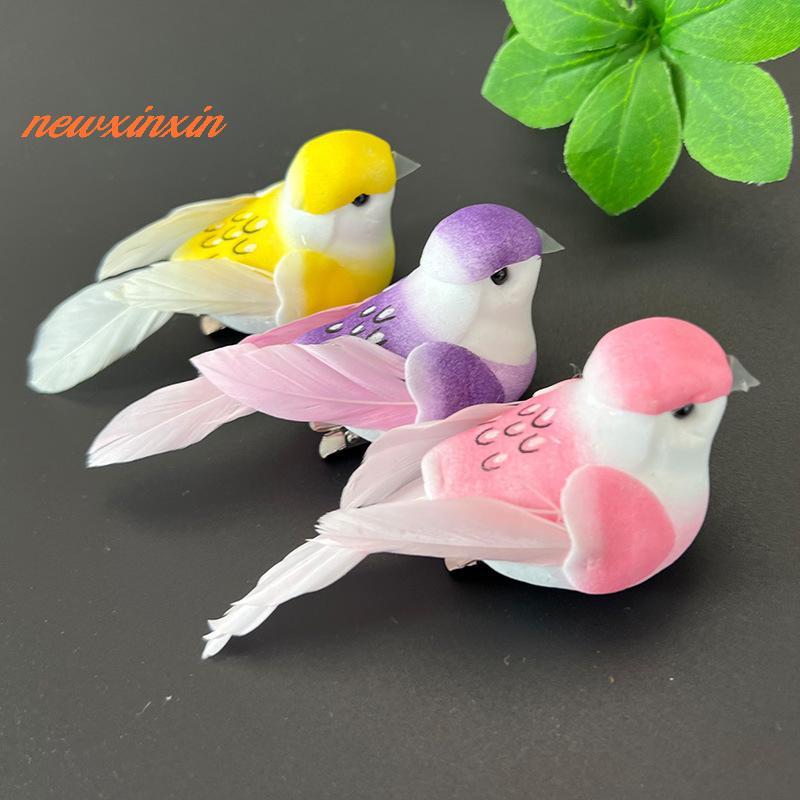 [NT-t] นกประดิษฐ์น่ารักโฟมปลอมสัตว์จําลองนกรุ่นหัวนม DIY Craft Home Garden เครื่องประดับตกแต่ง [ใหม่