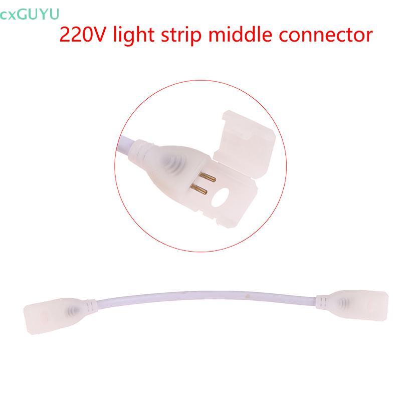 [cxGUYU] 220V EU LED Strip Plug สําหรับ Cob 360LEDs 12mm Light Strip Connector 2pin COB LED Strip Li