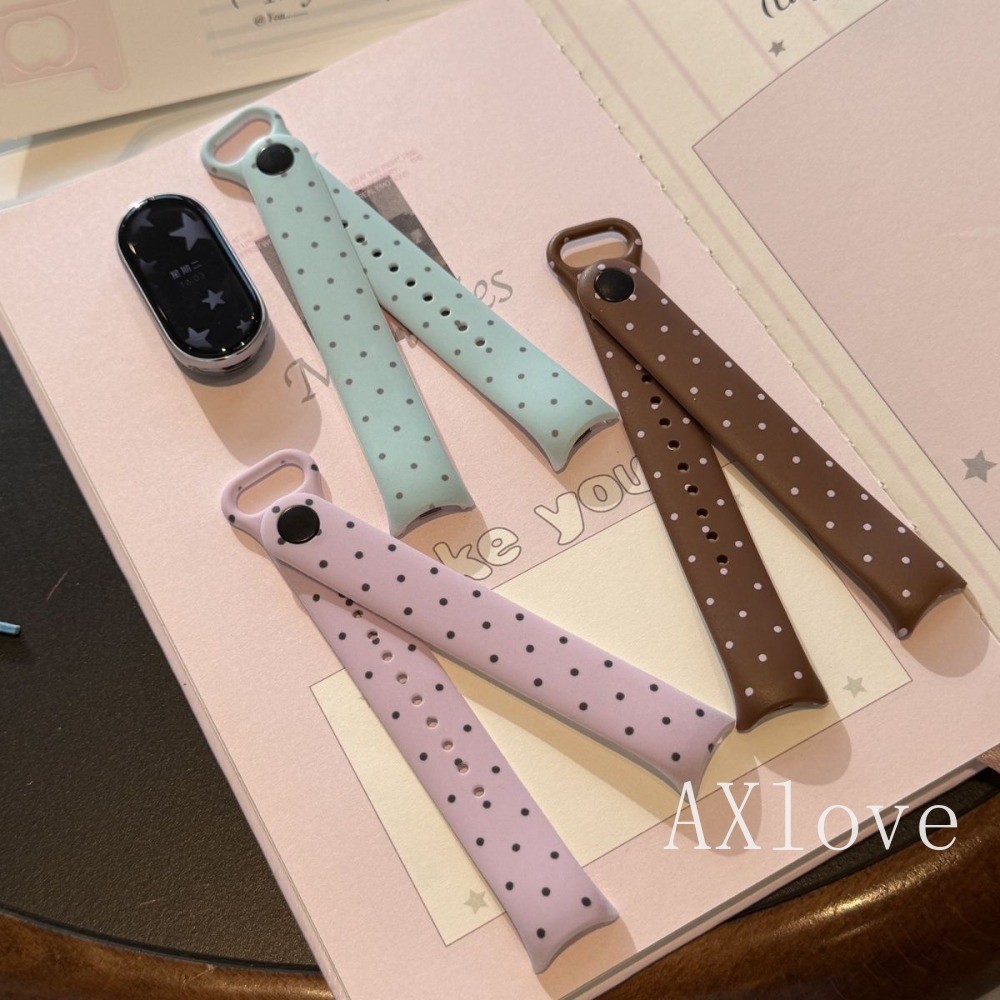 Wave Point พิมพ์สําหรับ Xiaomi Mi Band 10 9 8 NFC เปลี่ยนสร้อยข้อมือสําหรับ Mi Band 10 9 รุ่นเซรามิค Watchband