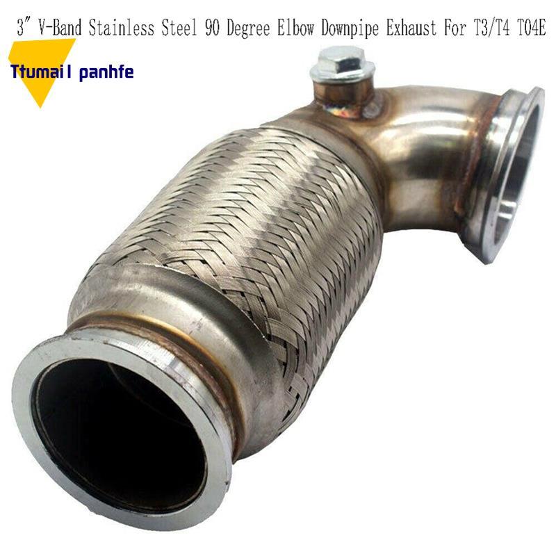 ท่อน้ําไอเสีย 3 "V-Band Down Pipe Flex Bellow Pipe 3" V-Band Pipe สําหรับ T3/T4 T04E 3 "V-Band Down 