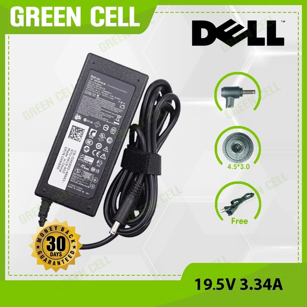 ที่ชาร์จแล็ปท็อป D.ell 19.5V 3.34A สำหรับ Inspiron P75F P76F P77F P78F P87G P89G P91G P93G W01A