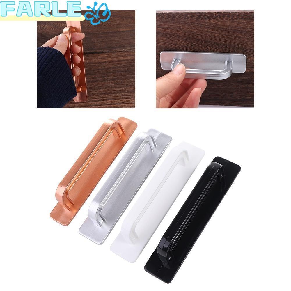 FARL ที่เก็บที่จับตู้เสื้อผ้า, ที่จับลิ้นชักแบบมีกาวในตัวอเนกประสงค์, วางพลาสติก มือจับประตูทนทาน ตู้หน้าต่าง