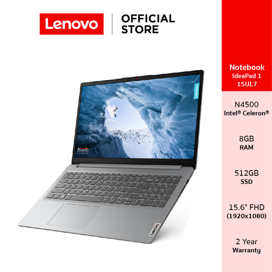 Lenovo IdeaPad 1 15IJL7(82LX00ALTA)Notebook Intel Celeron N4500 8GB SSD 512GB 15.6" FHD