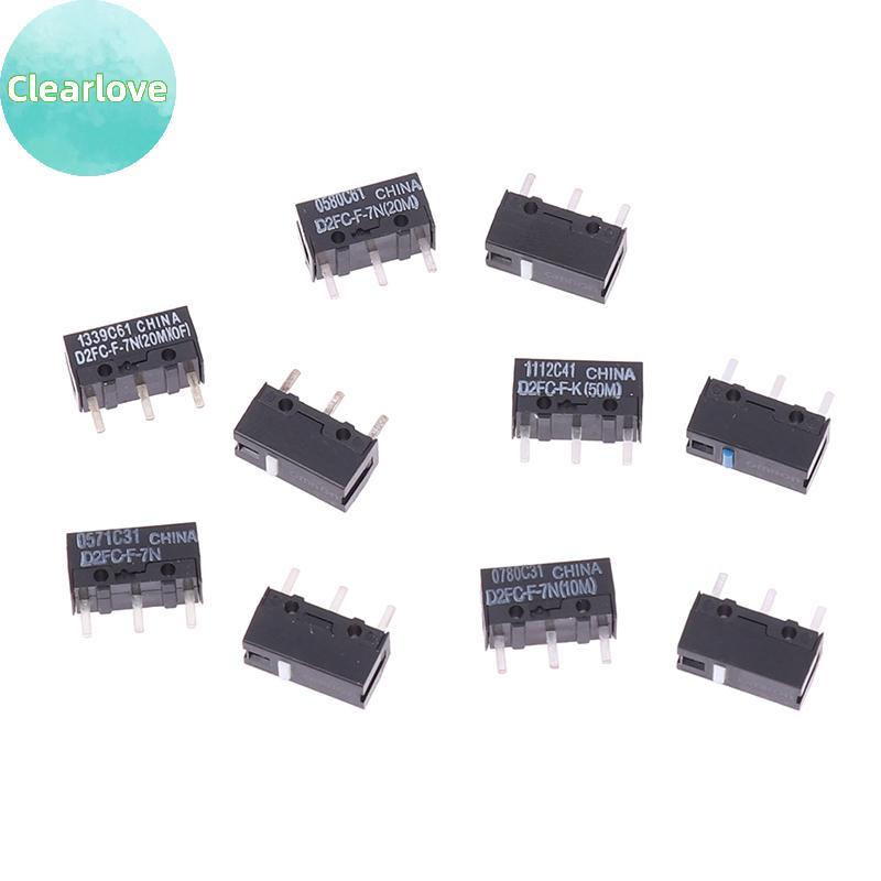 Clearlove เมาส์ 2 ชิ้น Micro D2FC-F-7N 10M 20M ของ D2FC-F-K(50M) -RZ D2F D2F-01 D2F-01F-L D2F-01F-F-