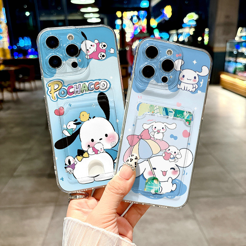 KB| เคสสำหรับ iPhone 6 6s 7 8 11 12 13 14 15 16 Plus 17 Pro Xr Xs Max เคสโทรศัพท์แบบนิ่ม ใส่การ์ดลาย