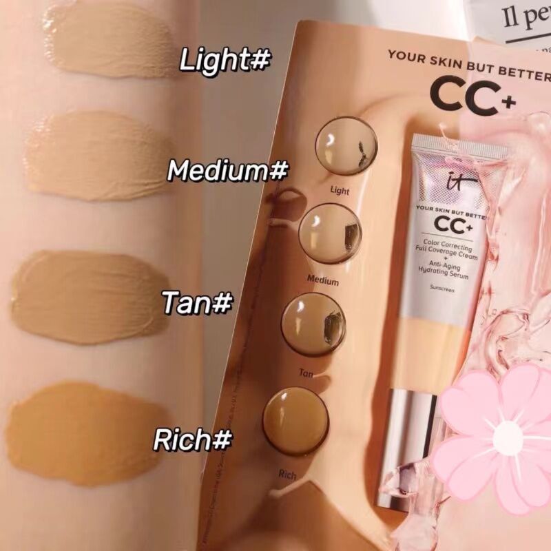 It เครื่องสําอาง CC ครีมตัวอย่างสีการ์ด Medium Foundation เครื่องมือแต่งหน้า Facial Color Correction