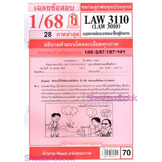 ชีทราม ข้อสอบ LAW3110,LAW3010 (LA310) กฎหมายล้มละลาย Sheetandbook