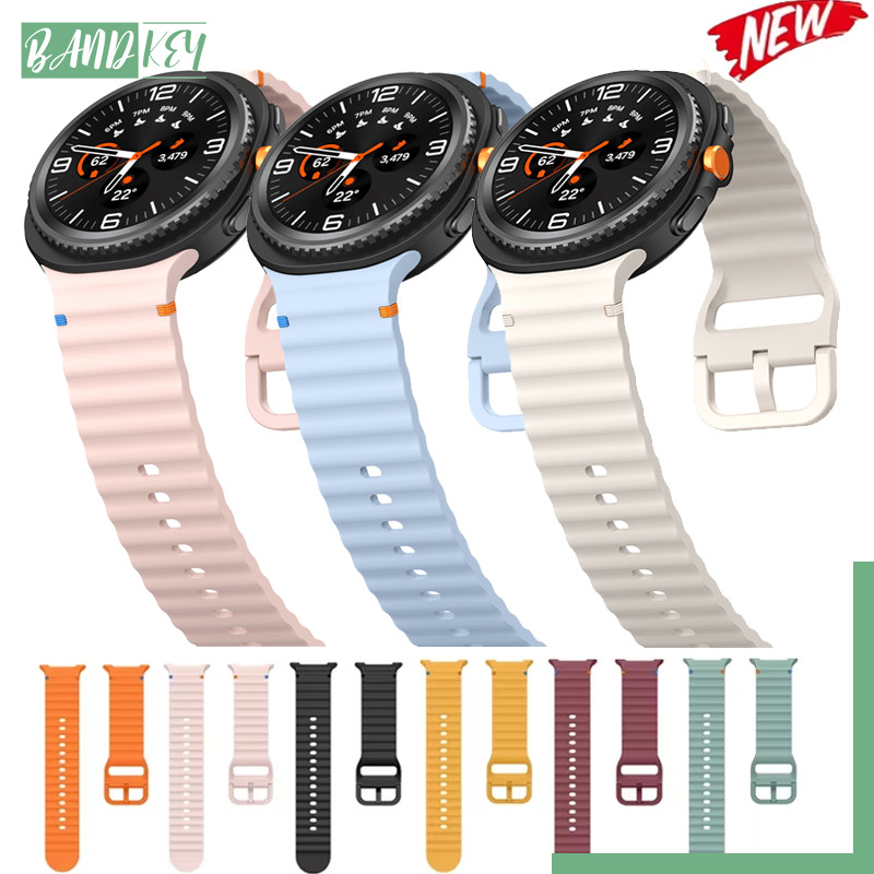 สายซิลิโคนกีฬา for Samsung Galaxy Watch 9 8 44mm 40mm 9 8 Classic 46mm สมาร์ทว็อช แถนยางเปลี่ยน