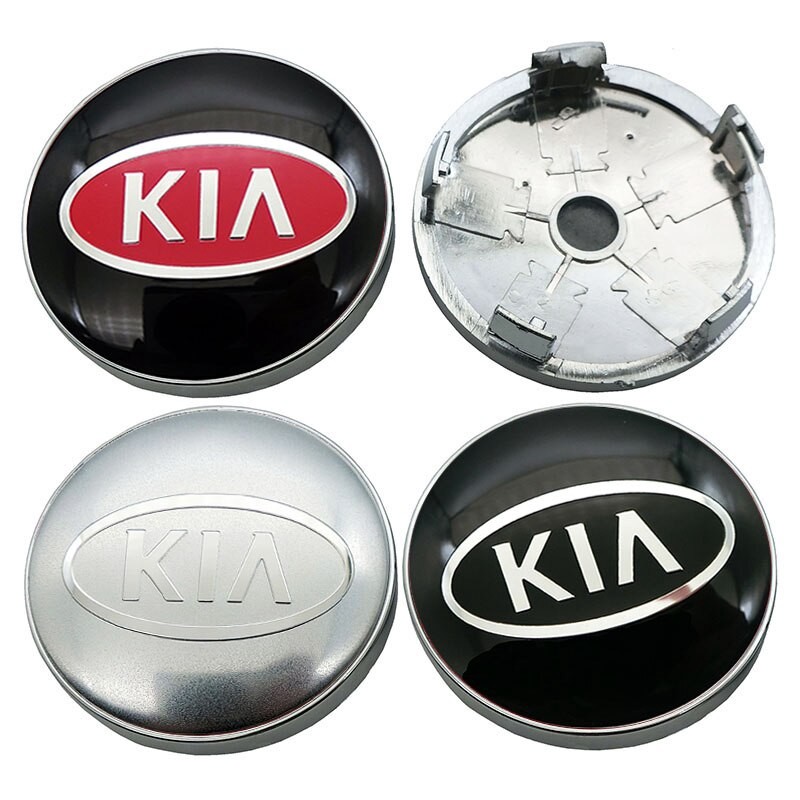 LAIFU 4PCS 60 มม.รถศูนย์ล้อ Hub Caps Badge Emblem Decal ล้อขอบสําหรับ KIA K2 K3 K5 Sorento Sportage 