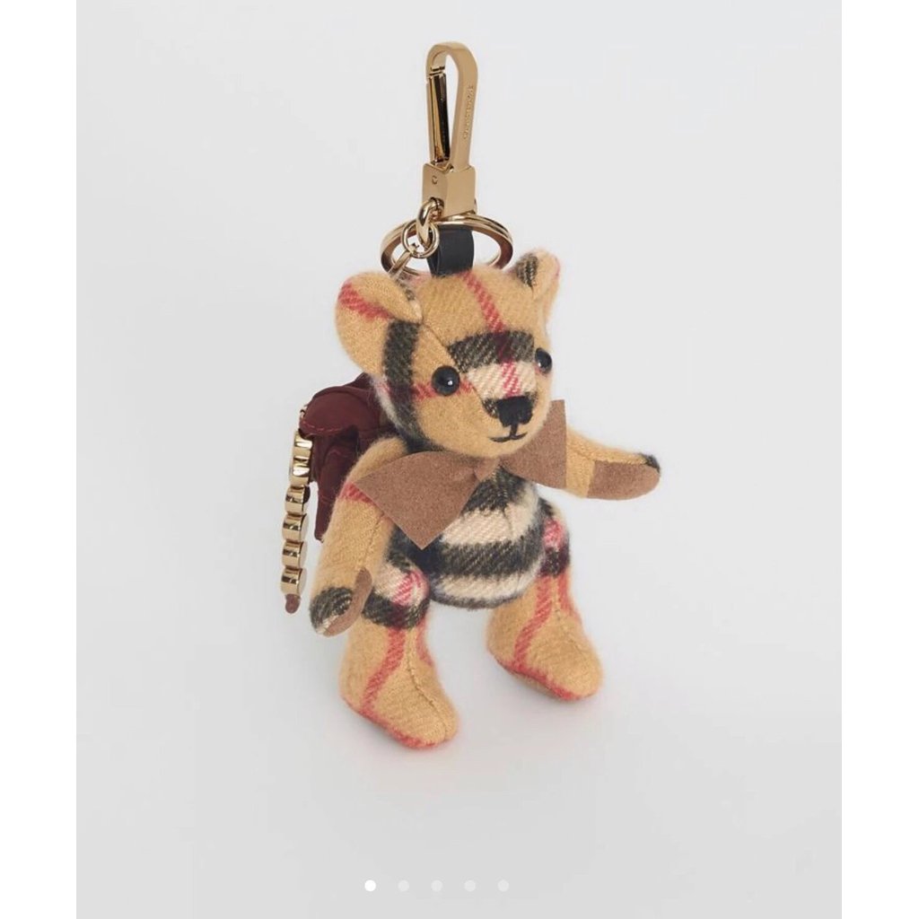 Burberry Burberry Burberry Burberry Burberry Burberry Bear จี้จี้แคชเมียร์น่ารักหมีพวงกุญแจแหวนหัวเข