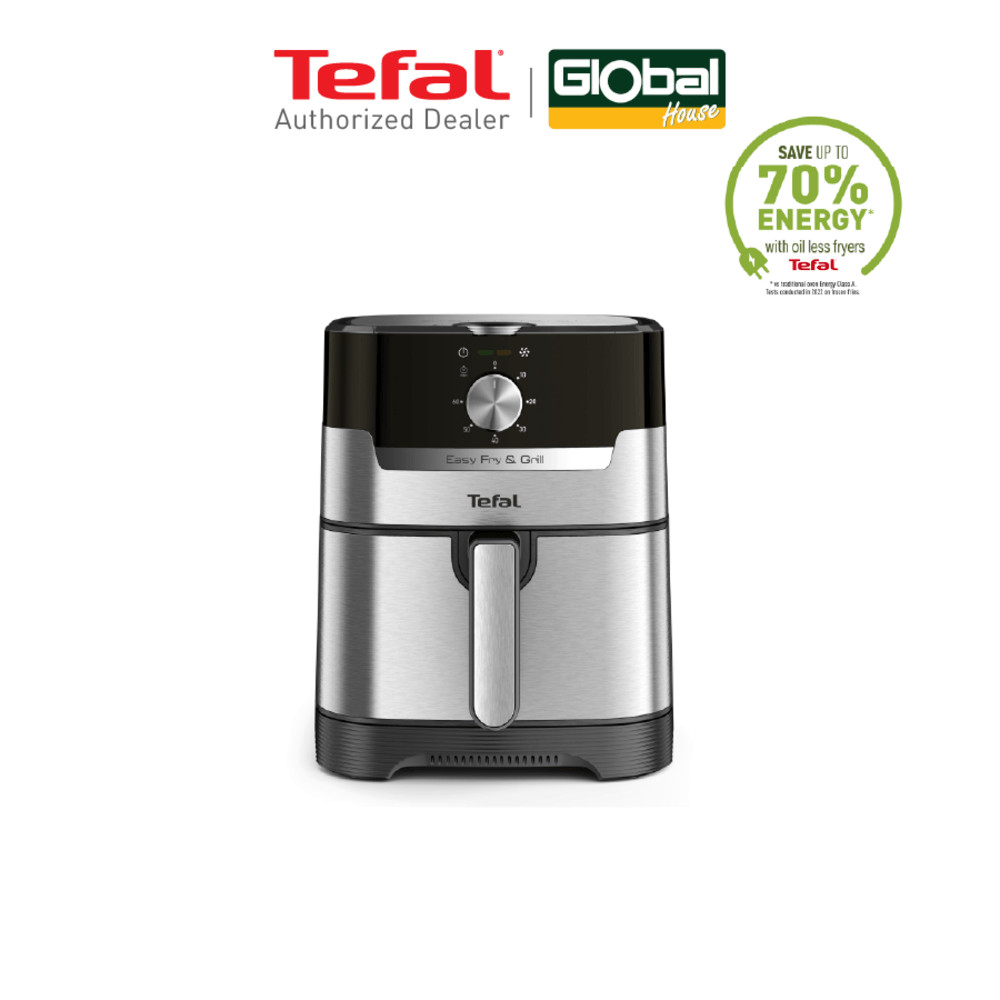 The Magnet TEFAL หม้อทอดไร้น้ำมัน 2in1 ขนาด 4.2 ลิตร รุ่น EY501D66 สีดำ-เงิน