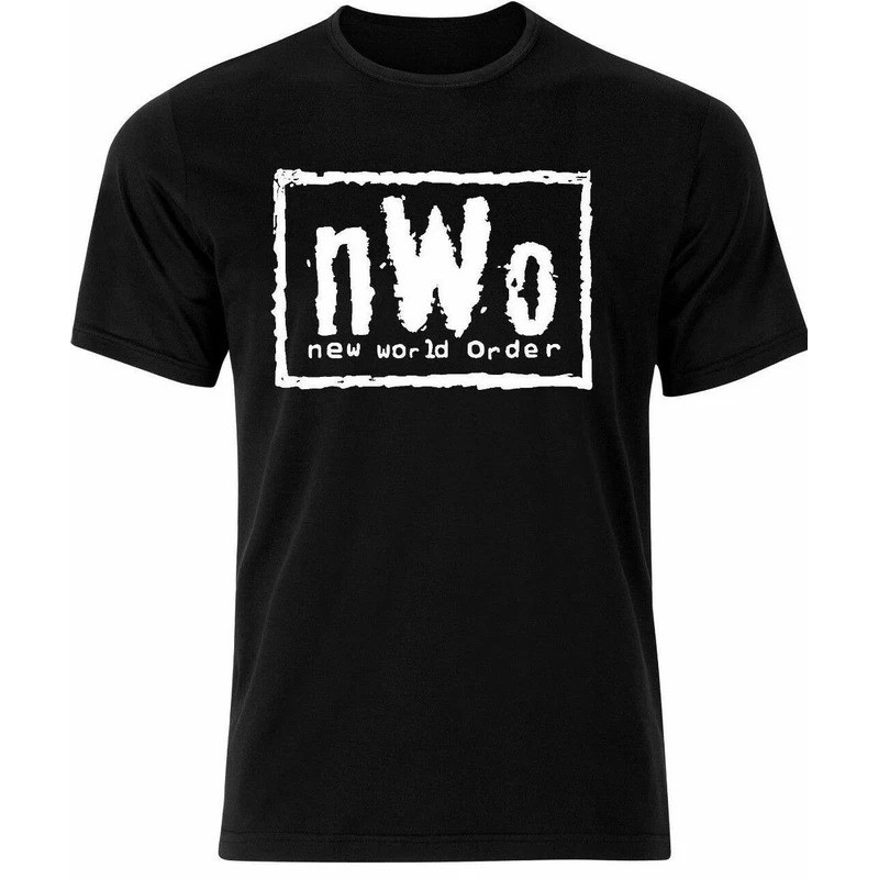 ทีเชิ้ต New World Order โลโก้ NWo ทีเชิ้ตมวยปล้ำมืออาชีพ WCW หรูหราสำหรับทั้งผู้ชายและผู้หญิง ท็อป Y