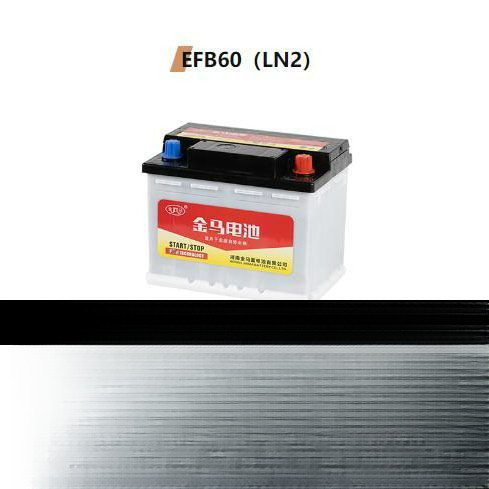 แบตเตอรี่รถยนต์ JINMA EFB60 (LN2) สำหรับระบบ Start-Stop (Volkswagen/Toyota) - กระแสสตาร์ทสูง ไร้การบ