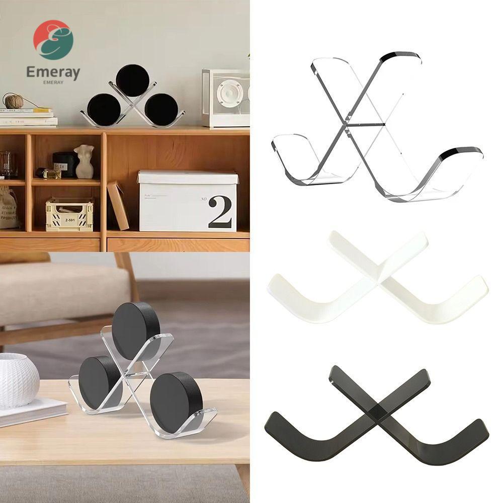 EMERAY Hockey Puck Display, อะคริลิค Triple Ice Hockey Puck ขาตั้งจอแสดงผล,กีฬาตกแต่งโปร่งใส Desktop