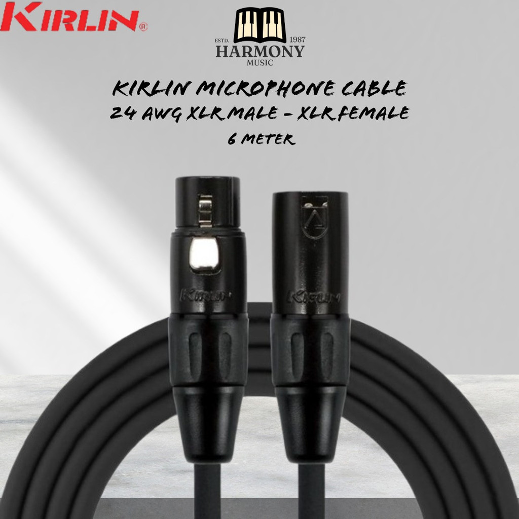 KIRLIN ENTRY MPC-470 สายไมโครโฟน 24 AWG XLR ตัวผู้ - XLR ตัวเมีย 6 เมตร