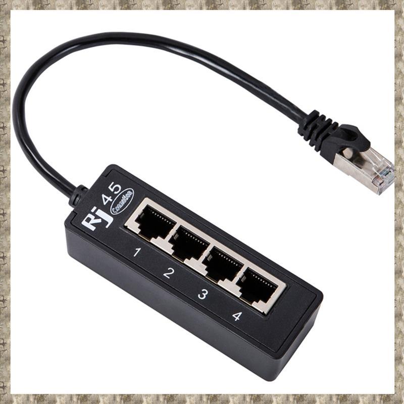 [zv0lma8i] 1 ชิ้น RJ45 LAN Connector 4 in 1 RJ45 LAN Connector Cable 1 ชาย 4 พอร์ต LAN สําหรับเครือข