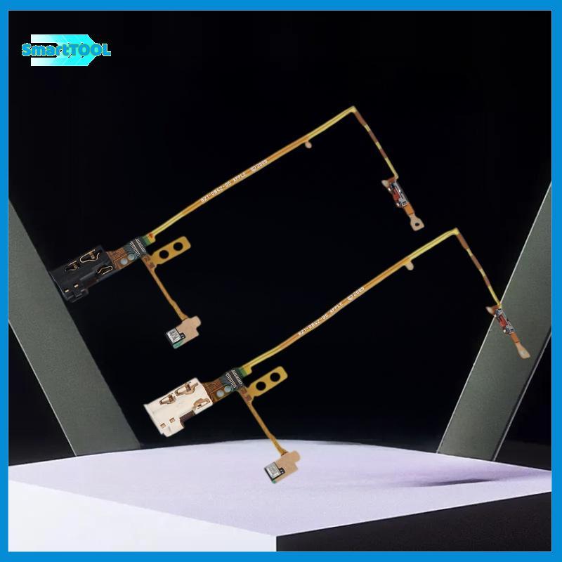 UTZN> สําหรับ IPod Nano 5 5th Gen สีขาวหูฟัง Ja Hold สวิทช์ไมโครโฟนโมดูล Flex Cable Repair Part ใหม่