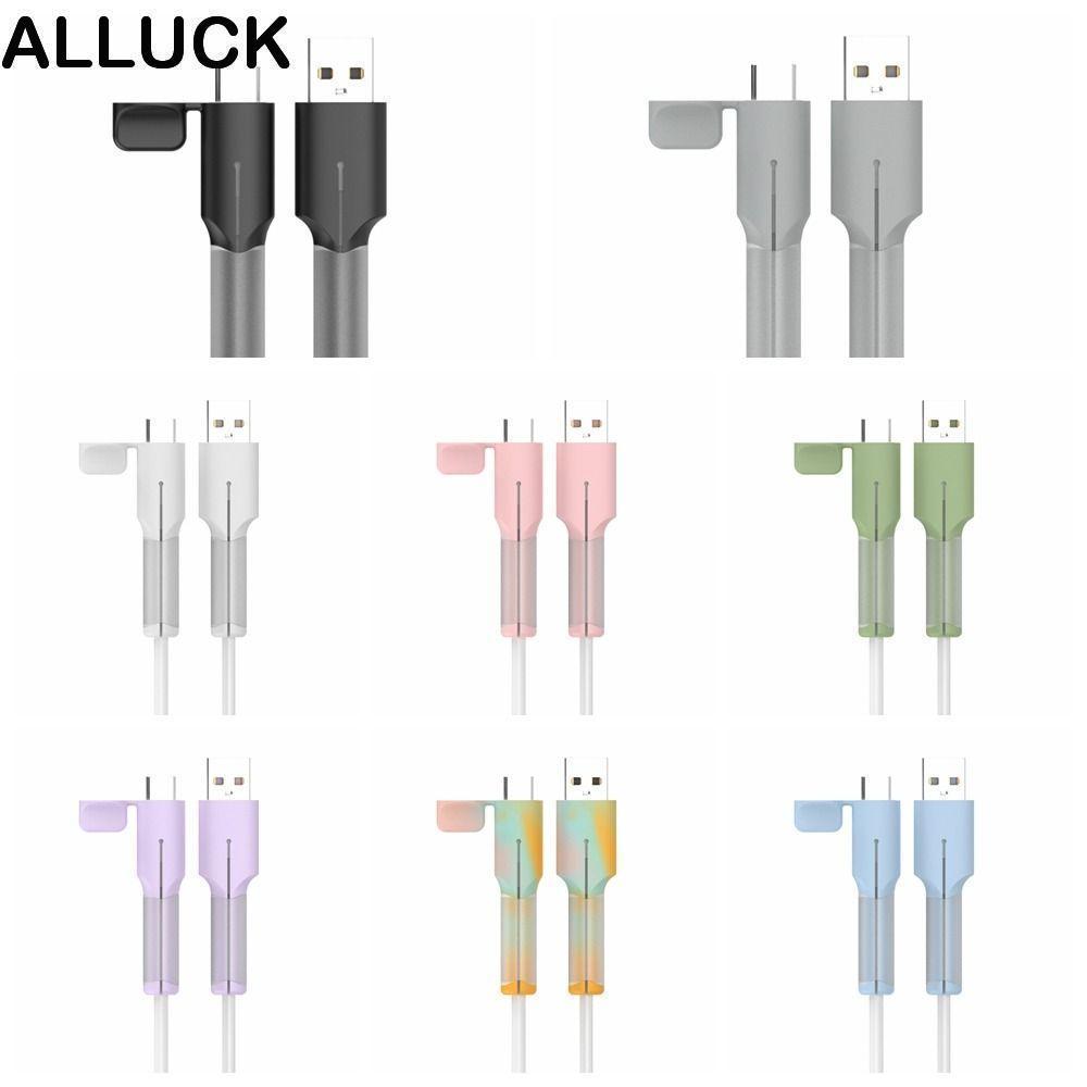 ALLUCK ฝาครอบป้องกันสายชาร์จ USB Type C สายชาร์จ ฝาครอบซิลิโคน กันฝุ่นประเภท ป้องกันการแตกหัก