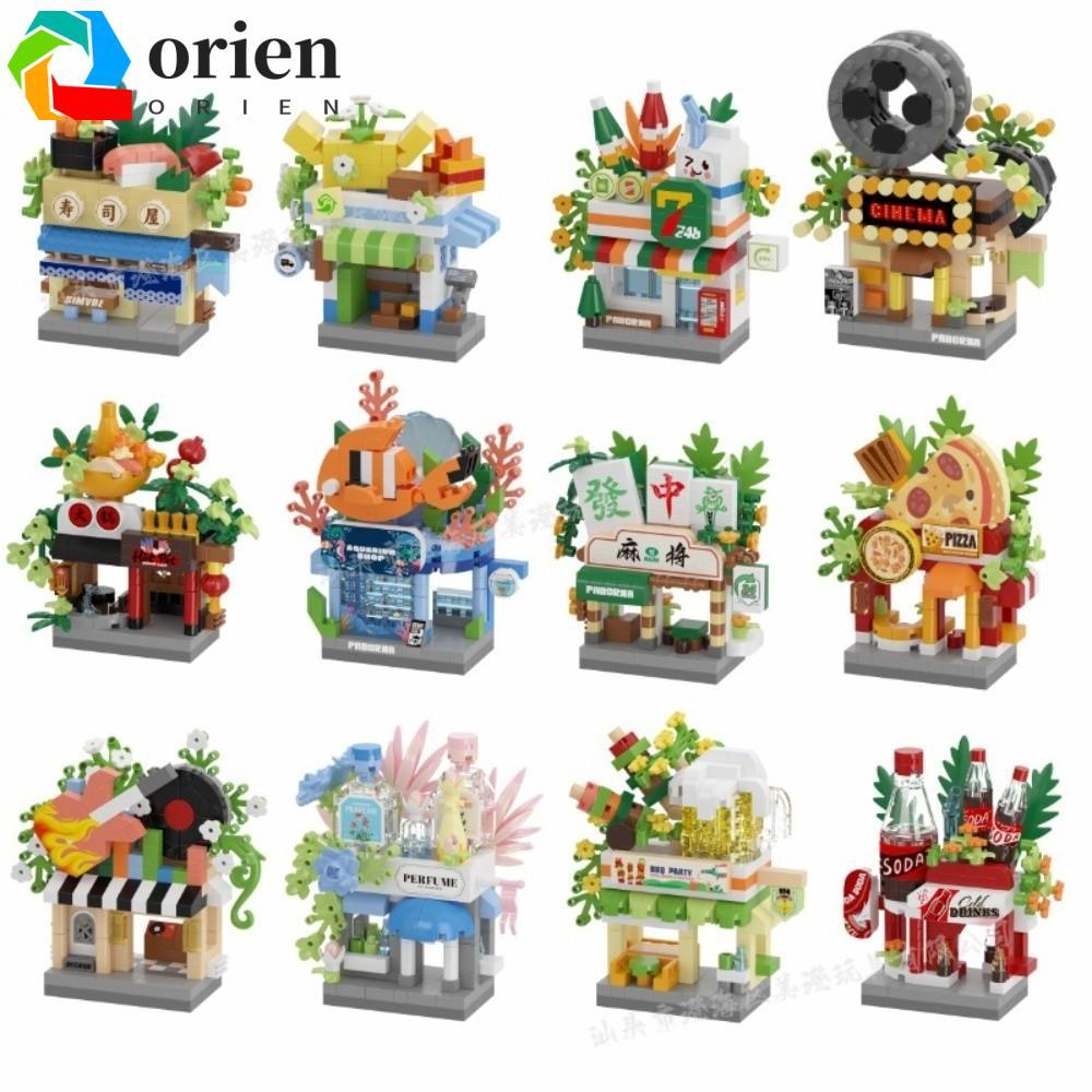 ORIEN City Building Blocks, Mini Micro Blocks Mini Shop Blocks, Building Blocks ของเล่นเพื่อการศึกษา