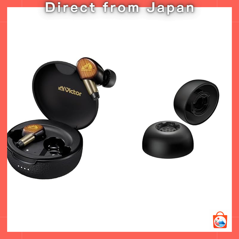 JVC Kenwood Victor WOOD Master Wireless Earbuds Bluetooth 6.0 Noise Cancelling Hi-Res Audio Multi-Po