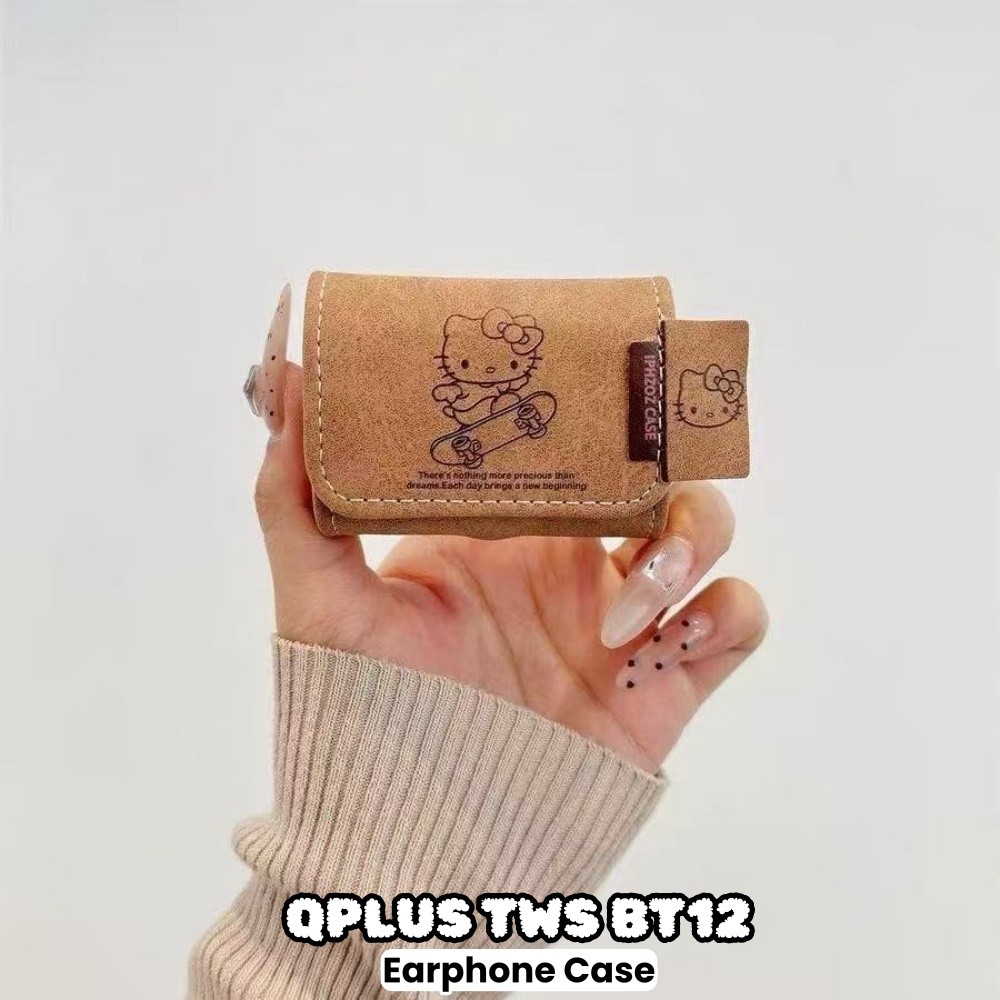 ที่กําหนดเอง สําหรับ QPLUS TWS BT12 กรณีน่ารักการ์ตูนสิ่งทอหัตถกรรมหูฟังกรณีปลอกฝาครอบ