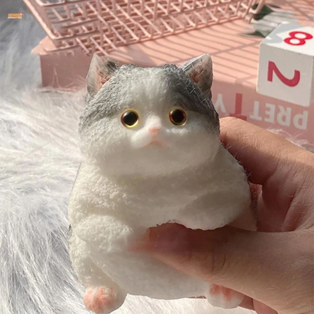 น่ารักแมวอ้วนสีส้มตุ๊กตาแมวนุ่มเหนียวสาวเด็กของขวัญวันเกิด Fidget Squishy ของเล่นเครื่องประดับสัตว์เลี้ยงของขวัญขายร้อน thumbnail 7