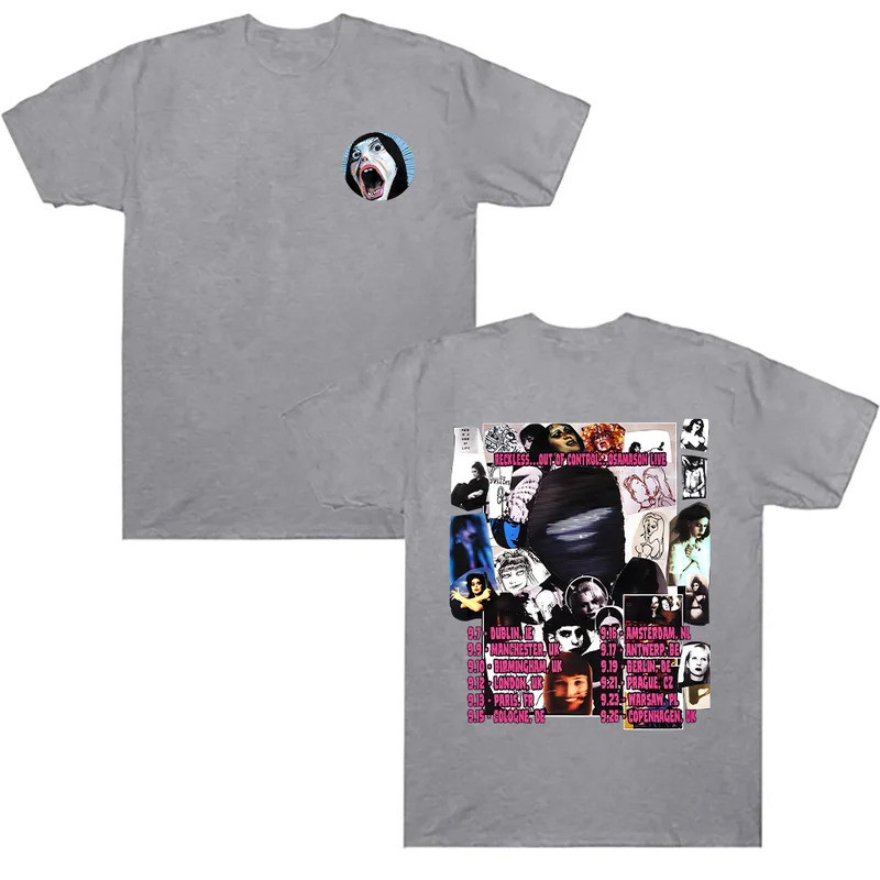 เสื้อยืด OsamaSon Tour 2025 คอกลม แขนสั้น ผ้าฝ้ายคุณภาพสูง เสื้อยืดผู้หญิง ผู้ชาย สตรีทแวร์ เสื้อผ้า
