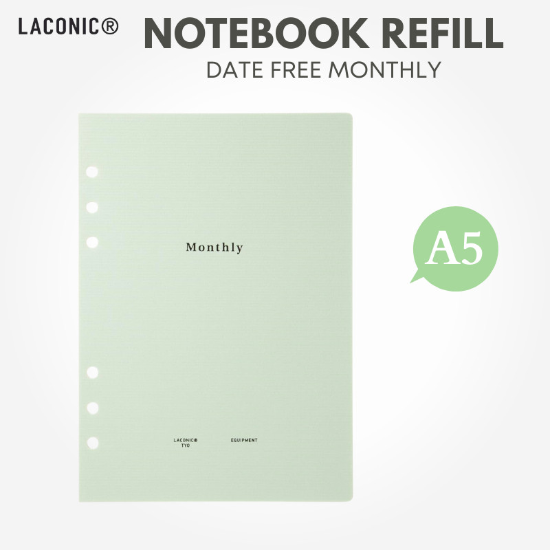 LACONIC Notebook Refill A5 Monthly Date Free Style LGF21-45, Japan Diary/ Journal Stationery