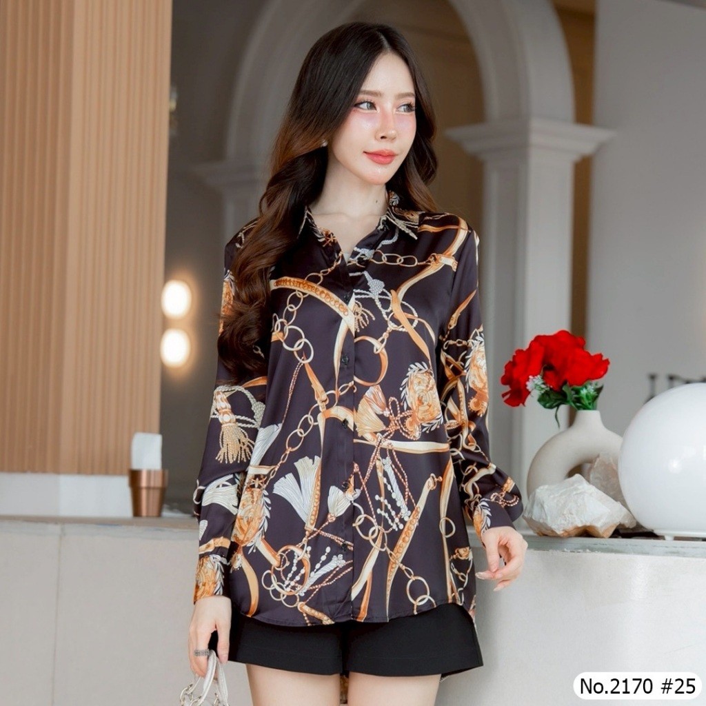Maristar เสื้อแขนยาว No.2170 ผ้าSatin งานเกรดห้าง