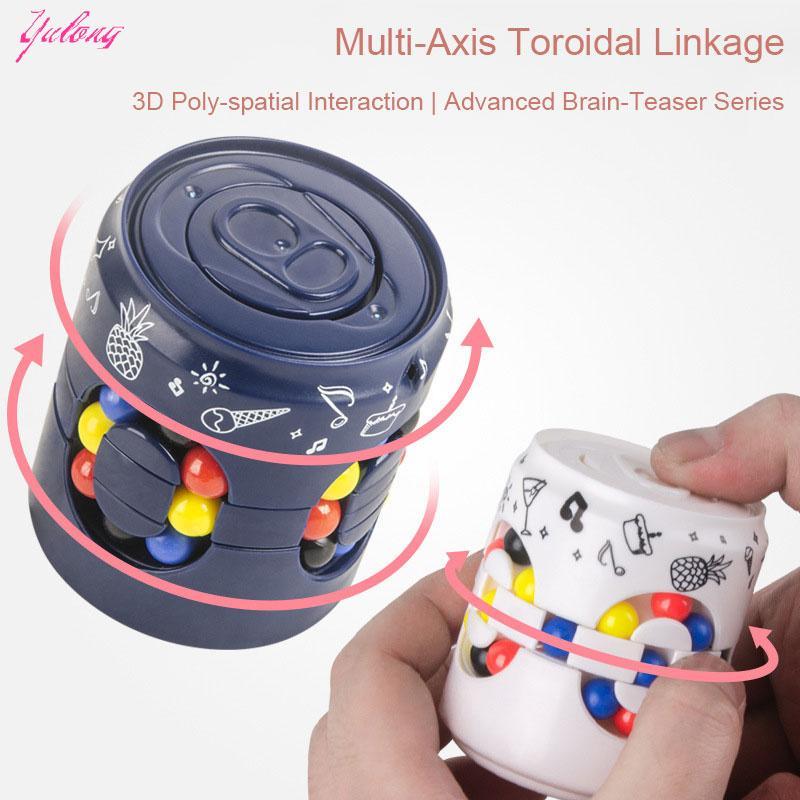 [Yulong] Magic Bean Can Puzzle Cube, Magic Cube และ Fidget Spinner, หมุน Fidget Cube ของเล่น TH