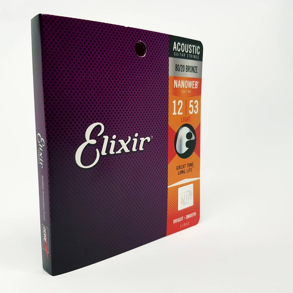 ของแท้ 100% สายกีต้าร์โปร่ง Elixir 80/20 BRONZE สายเคลือบ ACOUSTIC 80/20 BRONZE WITH NANOWEB COATING สายกีต้าร์ ราคา ถูกที่สุด ดีลบีเคเค แกลเลอรีภาพที่ 6